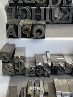 Vintage Printing Press Letters, Numbers, Punctuation, Mixed (146 PCs)