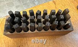Vintage Steel Metal Alphabet Letter Stamps A-Z & dot by Piedmont Foundary USA
