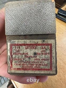 Vintage Steel Metal Alphabet Letter Stamps A-Z & dot by Piedmont Foundary USA