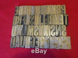 Vintage Type Wood Print Block Letterpress 54 pcs 2&1/2 high