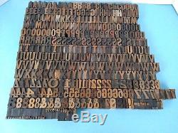 Vintage Wood Letterpress LETTERS NUMBERS Print Block 364 Print Blocks 1 Small