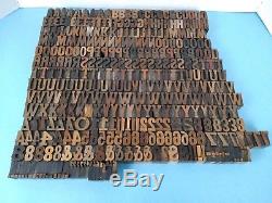 Vintage Wood Letterpress LETTERS NUMBERS Print Block 364 Print Blocks 1 Small