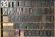 Vintage Wood Letterpress Print Type Block 61 Letters Numbers 4 1/4 4.25 Inches