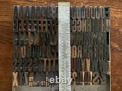 Vintage Wood Letterpress Printing Type Graphic Art Typography Print 125 Piece