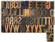 Vintage Wood Letterpress Type (62) 3-5/16 Inch High Pieces