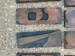 Vintage Wood Printers Block 10 Inch Number Set 15 Pieces 1 Thru 10. Doubles