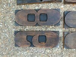 Vintage Wood Printers Block 10 Inch Number Set 15 Pieces 1 Thru 10. Doubles