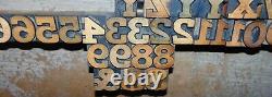 Vintage Wood Type Alphabet 1 Tall MISSING SOME LETTERS 74 Pieces