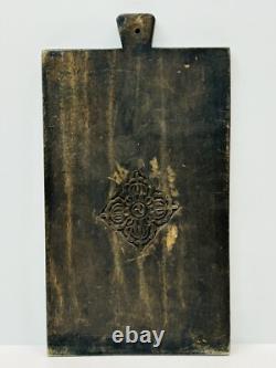 Vintage Wooden Buddhist Prayer Flag Printing Block
