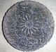 Vintage Hand Carved Wood Block Print Press Round Wallpaper Textile Fabric Stamp