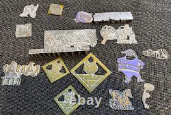 Vintage metal Printing Letterpress Printers santa, kansas, cub scouts, 1960's