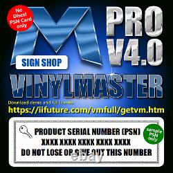VinylMaster PRO Professional Sign Maker & Sign Shop Software PSN+LINK NO DISCS