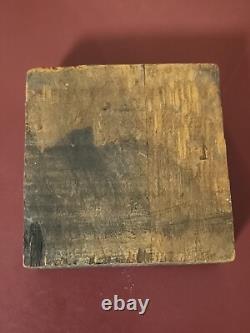 Vtg Halloween Letterpress Printers Block Witch Calderon Black Cat Crow