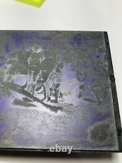 Wild West Show Printers Block Antique Rare Buffalo Bill Doc Carver 1880's