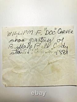 Wild West Show Printers Block Antique Rare Buffalo Bill Doc Carver 1880's