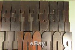 Wm H Page Letterpress Blocks French Clarendon Printing Wood Type 4-7/8 Inch