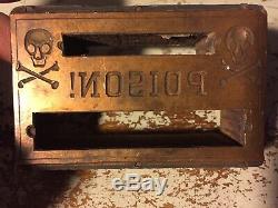 Wood Printing Letterpress Printers Block POISON