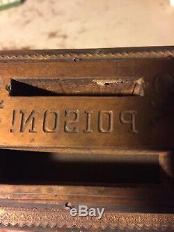 Wood Printing Letterpress Printers Block POISON