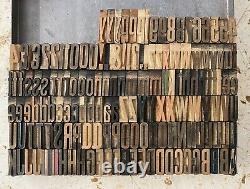 Wood Type GOTHIC CONDENSED letterpress alphabet printing 1 CAPS/lc/num/punct