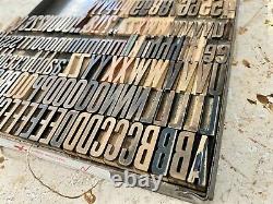 Wood Type GOTHIC CONDENSED letterpress alphabet printing 1 CAPS/lc/num/punct