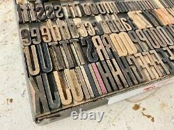 Wood Type GOTHIC CONDENSED letterpress alphabet printing 1 CAPS/lc/num/punct