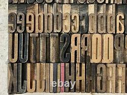 Wood Type GOTHIC CONDENSED letterpress alphabet printing 1 CAPS/lc/num/punct