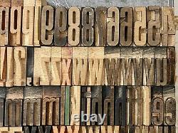 Wood Type GOTHIC CONDENSED letterpress alphabet printing 1 CAPS/lc/num/punct