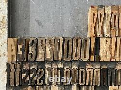 Wood Type GOTHIC CONDENSED letterpress alphabet printing 1 CAPS/lc/num/punct