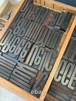 Wood type letterpress'Aurora' 3.75