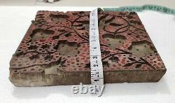 Wooden hand carved Printing Stamp Block for Fabrics Printing #ZEFB-562