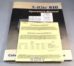 X-Rite 810TR Densitometer with Reflection and Transmission Calibration Plates