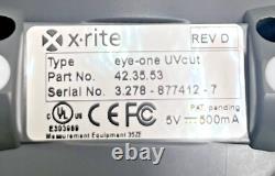 X-Rite GretagMacbeth EFI ES-1000 UVcut i1 Eye-One Pro Spectrophotometer withcase