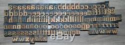 140 13/16 Bois Typo Blocs D'impression Type De Minuscules Alphabet