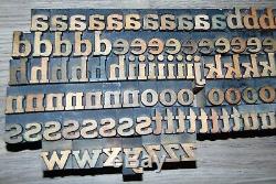 140 13/16 Bois Typo Blocs D'impression Type De Minuscules Alphabet