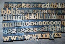 142 1 Bois Typo Blocs D'impression Type De Minuscules Alphabet
