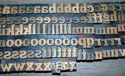 142 1 Bois Typo Blocs D'impression Type De Minuscules Alphabet