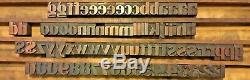 144 Bois Letterpress Type D'impres Bloc Complet Haute Basse Lettres Minuscules Nombres 1