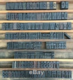 146 Type De Caractères Typographiques Imprimés Bloc Lettres Supérieures Et Inférieures Chiffres Ponctuation 1