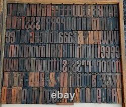 170 Blocs D'impression En Bois De Presse-lettres Art Deco 2,83 Imprimantes De Hauteur Type Alphabet
