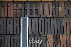170 Blocs D'impression En Bois De Presse-lettres Art Deco 2,83 Imprimantes De Hauteur Type Alphabet