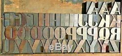 178 Typographie En Bois Typologie Blocs Lettres Nombres Ponctuation 1 11/16