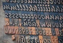 189 Blocs D'impression En Bois De Presse-lettres 1,38 Imprimantes Haut Alphabet Type Police Abc