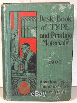 1900 American Type Founders Livre De Spécimens Et Catalogue De Machines D'impression
