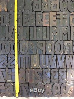 191 Pcs 3.54 Bois Typographie Alphabet Type D'impression Blocs Majuscules Et Minuscules