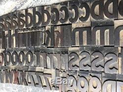191 Pcs 3.54 Bois Typographie Alphabet Type D'impression Blocs Majuscules Et Minuscules