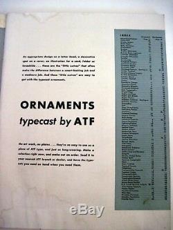 1944 American Type Founders Catalogue Intitulée Ornements Typeset Par Atf
