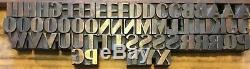 202 Bois Letterpress Type D'impres Bloc Supérieur Basse-lettres Minuscules Nombres 7/8 11/16