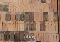 202pcs 2.83 Blocs D'impression En Bois De Presse-lettres Alphabet En Bois Type Imprimante