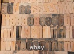 202pcs 2.83 Blocs D'impression En Bois De Presse-lettres Alphabet En Bois Type Imprimante