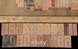 202pcs 2.83 Blocs D'impression En Bois De Presse-lettres Alphabet En Bois Type Imprimante